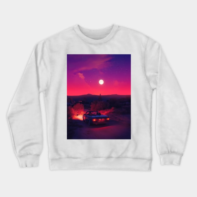 Travel night Crewneck Sweatshirt by funglazie